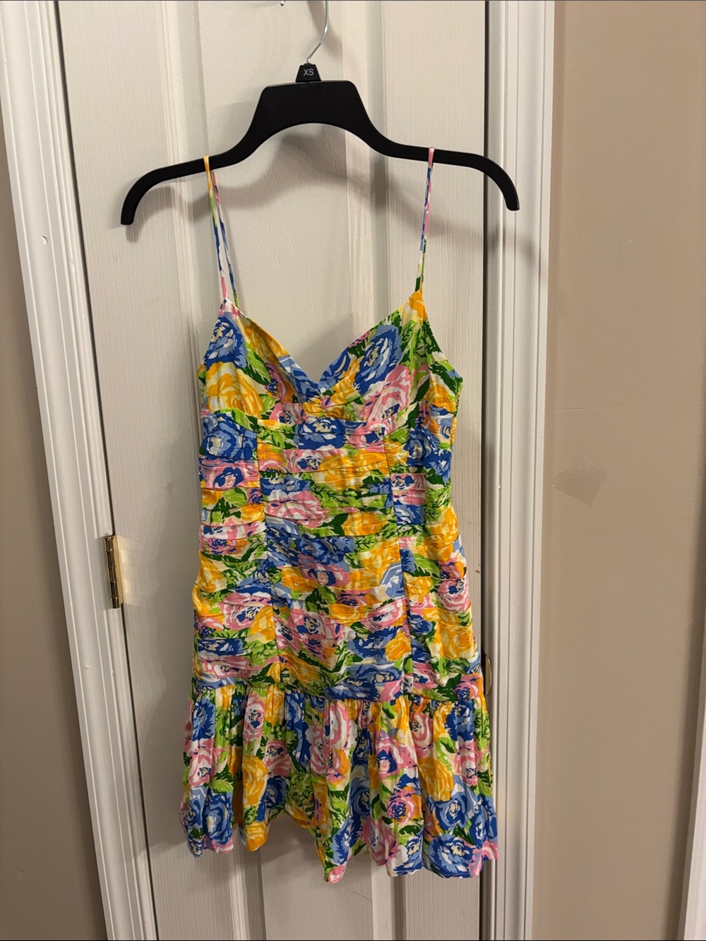 Zara Yellow Blue Pink Floral Sundress size small